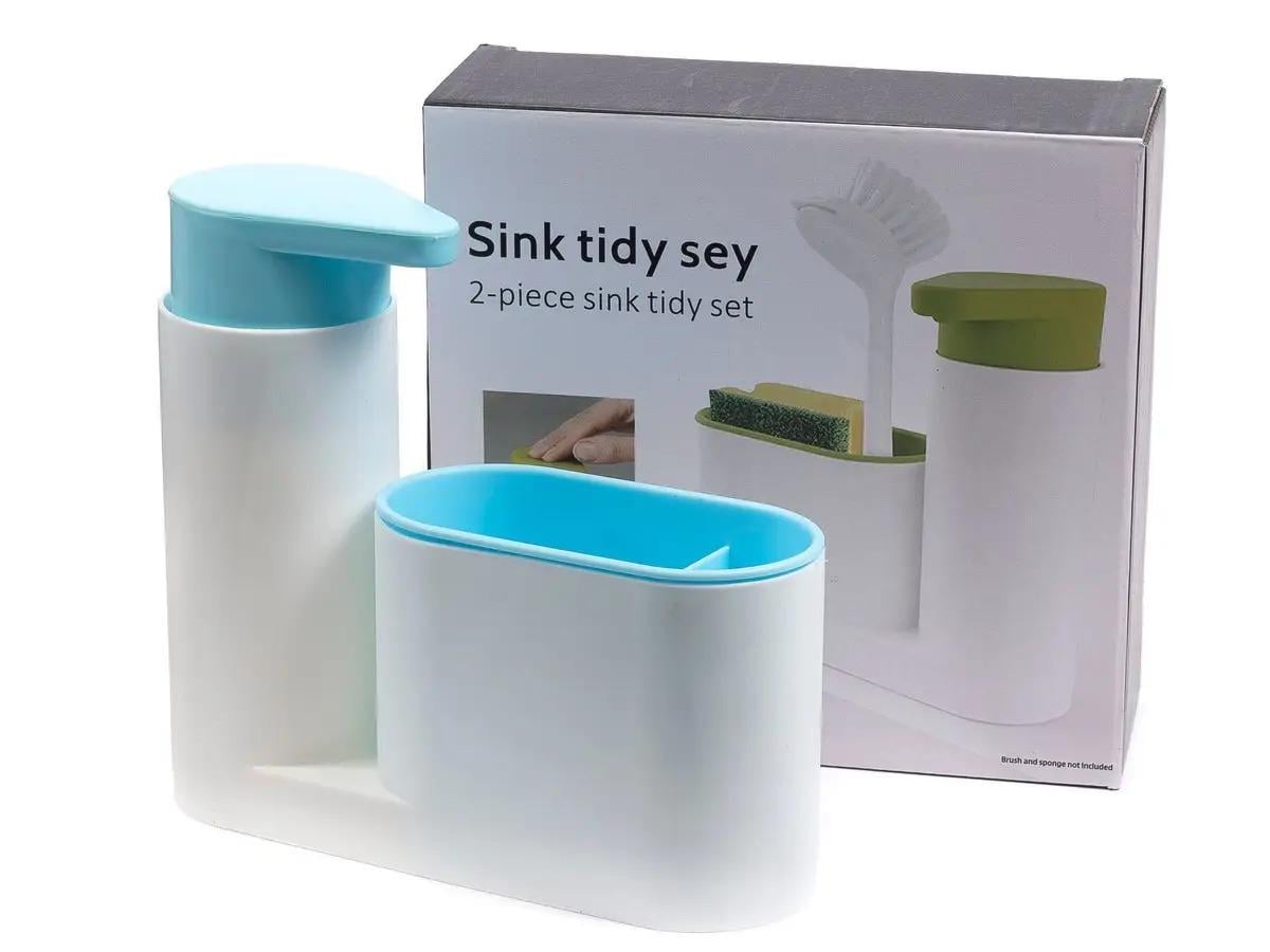 Органайзер для кухонной раковины Sink tide sey TV 530-ST с дозатором мыла Синий (ST530А)