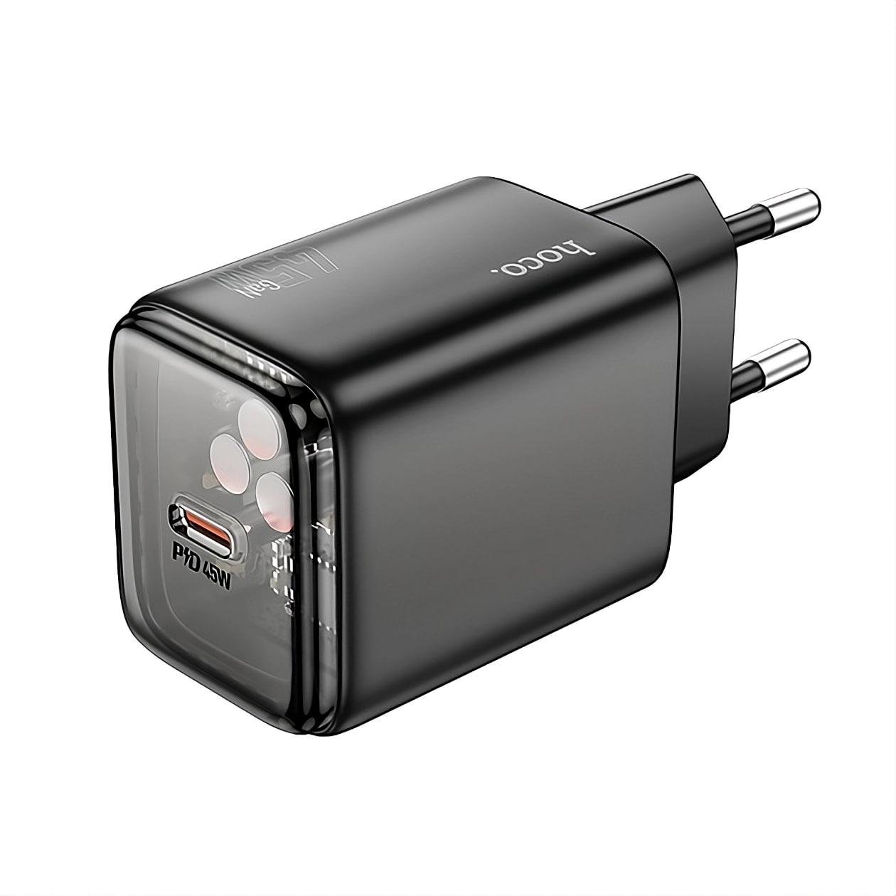 Зарядний пристрій мережевий Hoco N54 Monsoon PD45W USB-C EU Чорний (28535217)