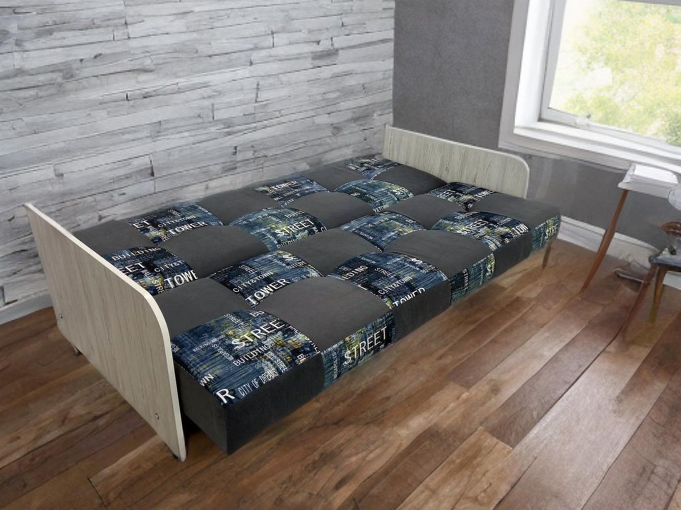 Диван Grand Kameleon 97 з ДСП-боковинами книжка пружинний блок 190,5х92х95 см Темно-сірий (4641412-111597) - фото 4