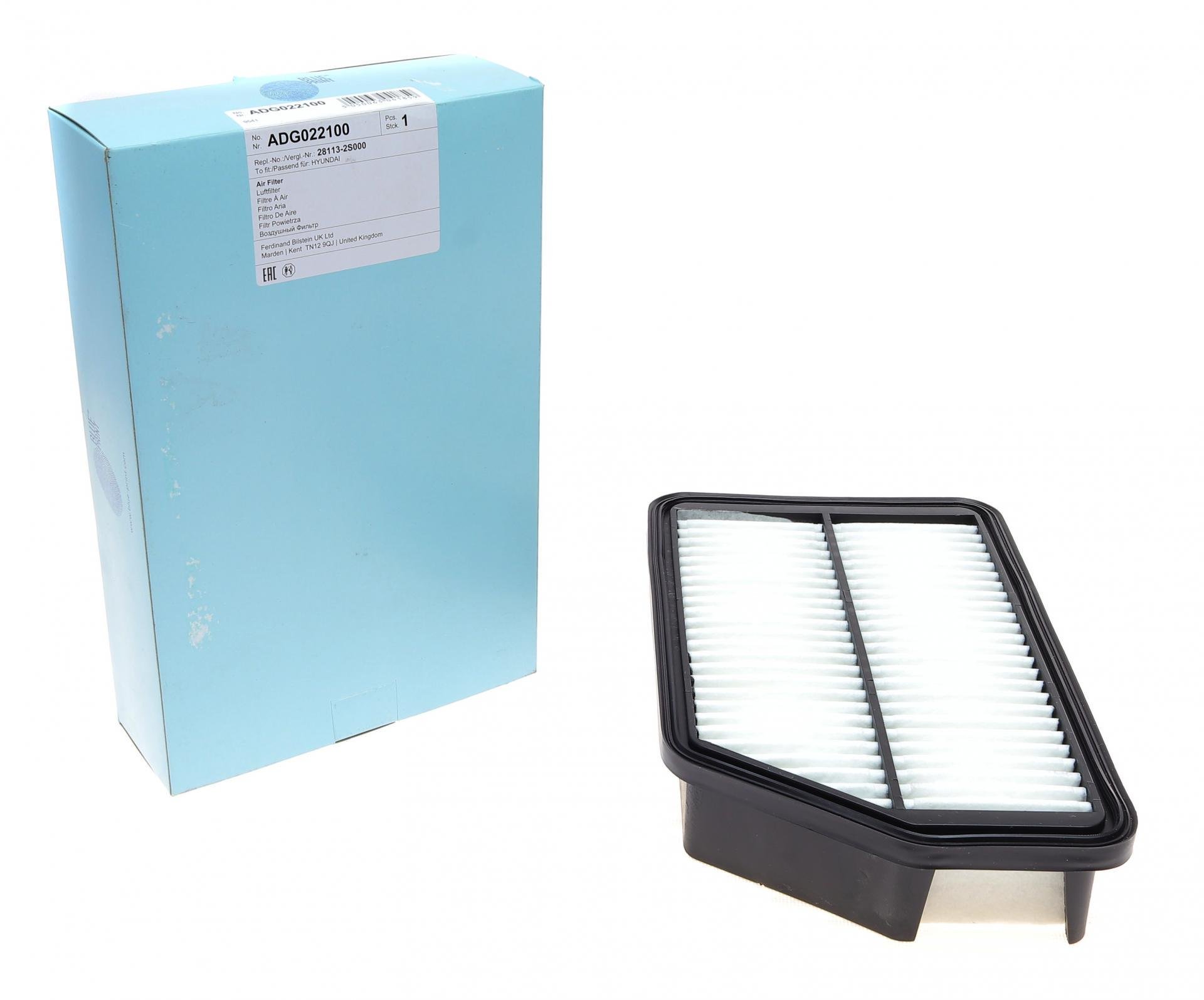 Фильтр воздушный BLUE PRINT для Hyundai Tucson 2,0/2,4 09-/Kia Sportage 1,6-2,0 10- (ADG022100)