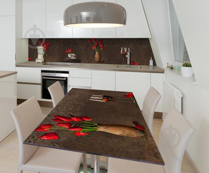 Наклейка 3Д виниловая на стол Zatarga «Тюльпаны на завтрак» 650х1200 мм (Z182196/1st) Наклейка 3Д виниловая на стол Zatarga «Тюльпаны на завтрак» 650х1200 мм (Z182196/1st)