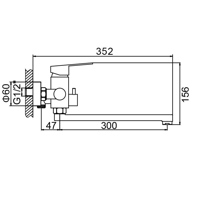 Смеситель для ванны Wezer EKO7-01 Сатин - фото 3