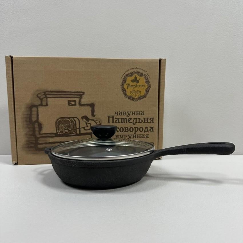 Сковорода с крышкой Maysternya T201 чугунная порционная литая 16х4 см 1,3 кг (2759737000)