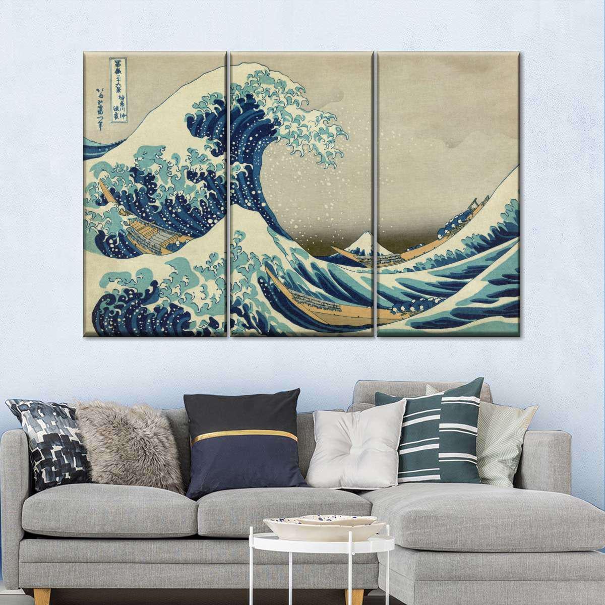 Модульная картина KIL Art Цунами из трех частей 78x48 см (M3_M_72)