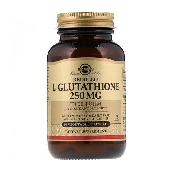 Глутатіон Solgar Reduced L-Glutathione 250 мг 60 Veg Caps