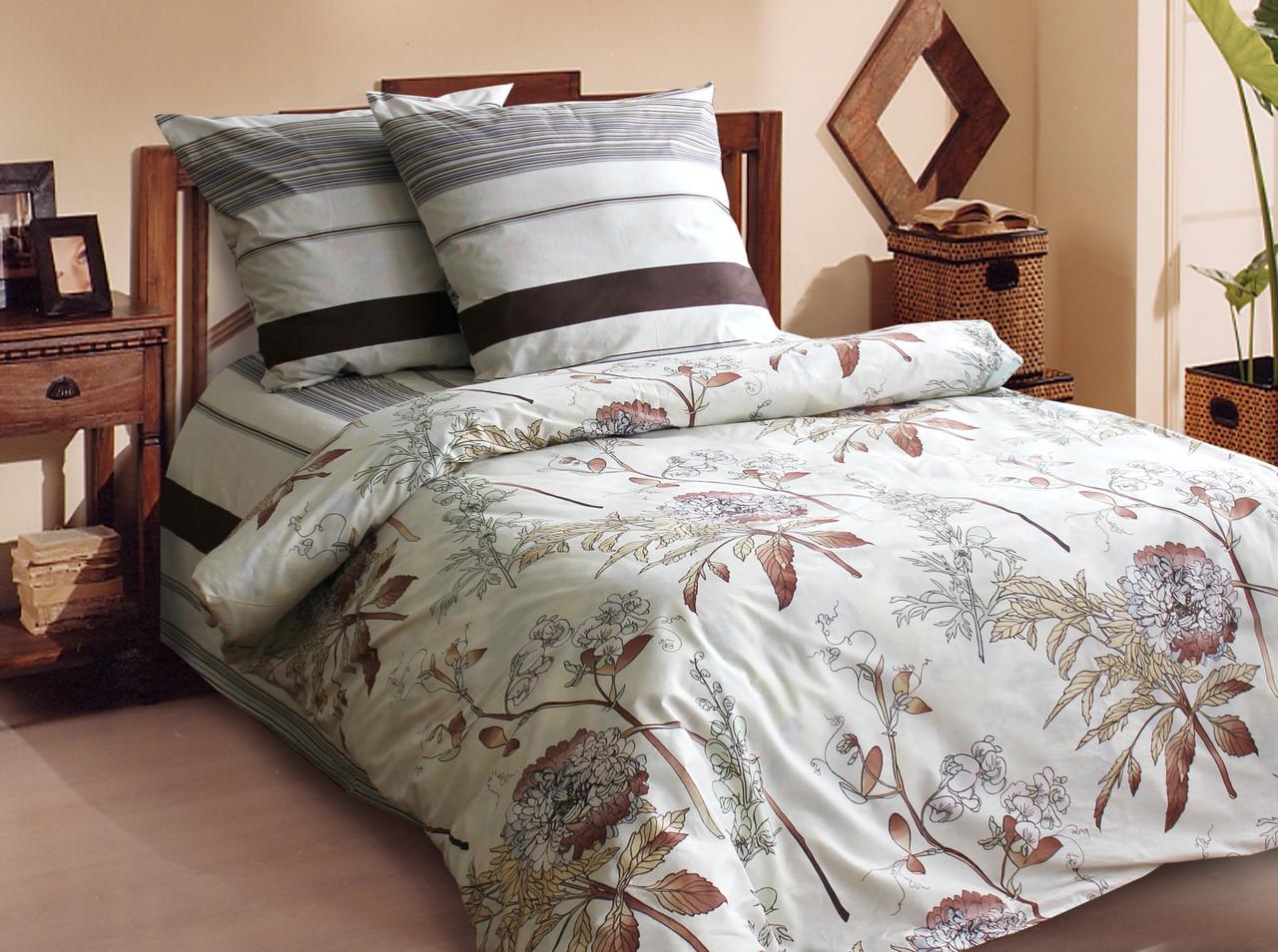 Простынь на резинке Вилена Моккочино бязь 160х200х20 см