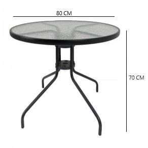 Стіл садовий круглий CARTE 80 см (40133) - фото 4 Стіл садовий круглий CARTE 80 см (40133) - фото 4