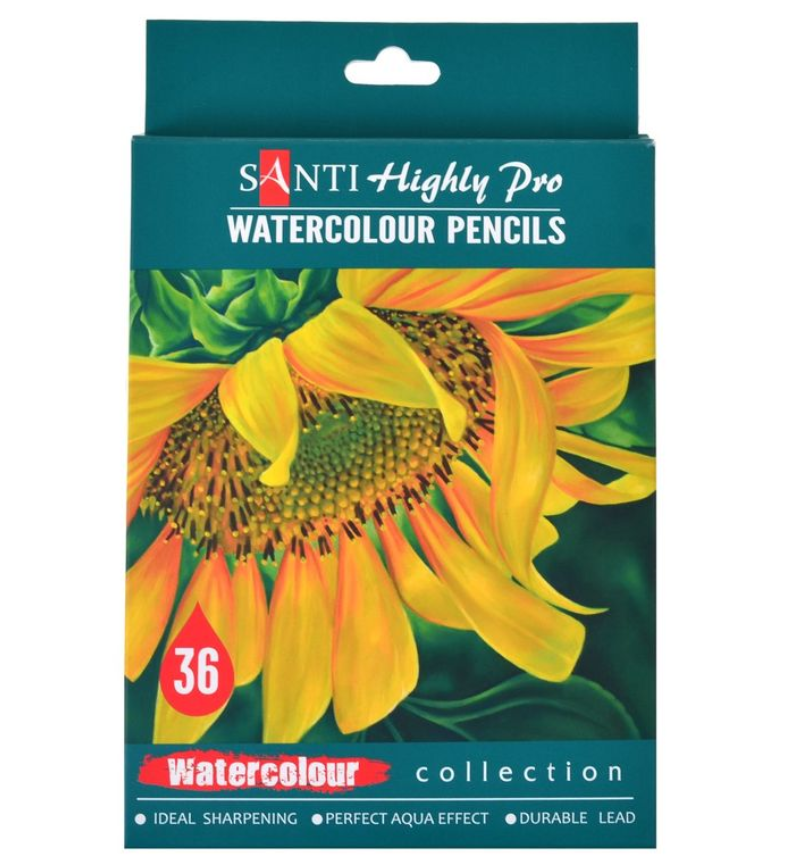 Набір акварельних олівців Santi Highly Pro 36 кольори