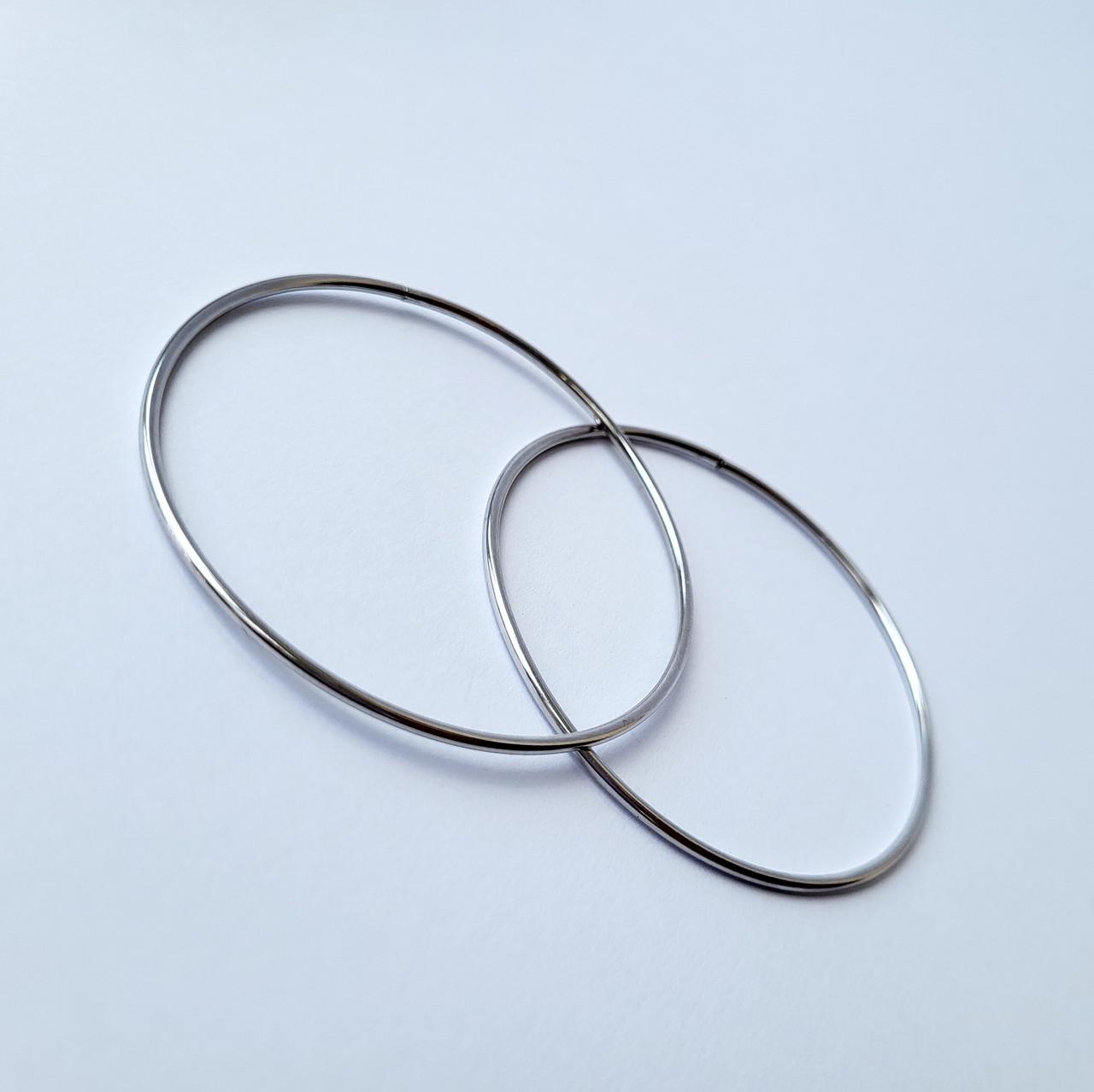 Серьги Кольца серебро 54 мм 925 пробы 4,45 г (1120с)