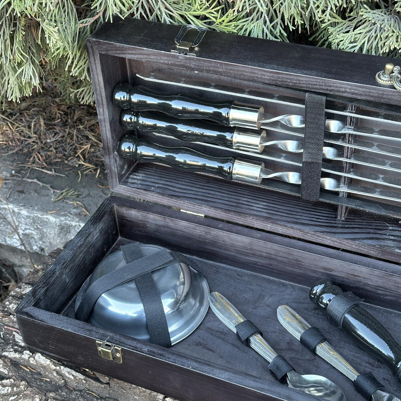 Набор подарочный для барбекю Mzavod Гетман Черный (27728832) - фото 6 Набор подарочный для барбекю Mzavod Гетман Черный (27728832) - фото 6