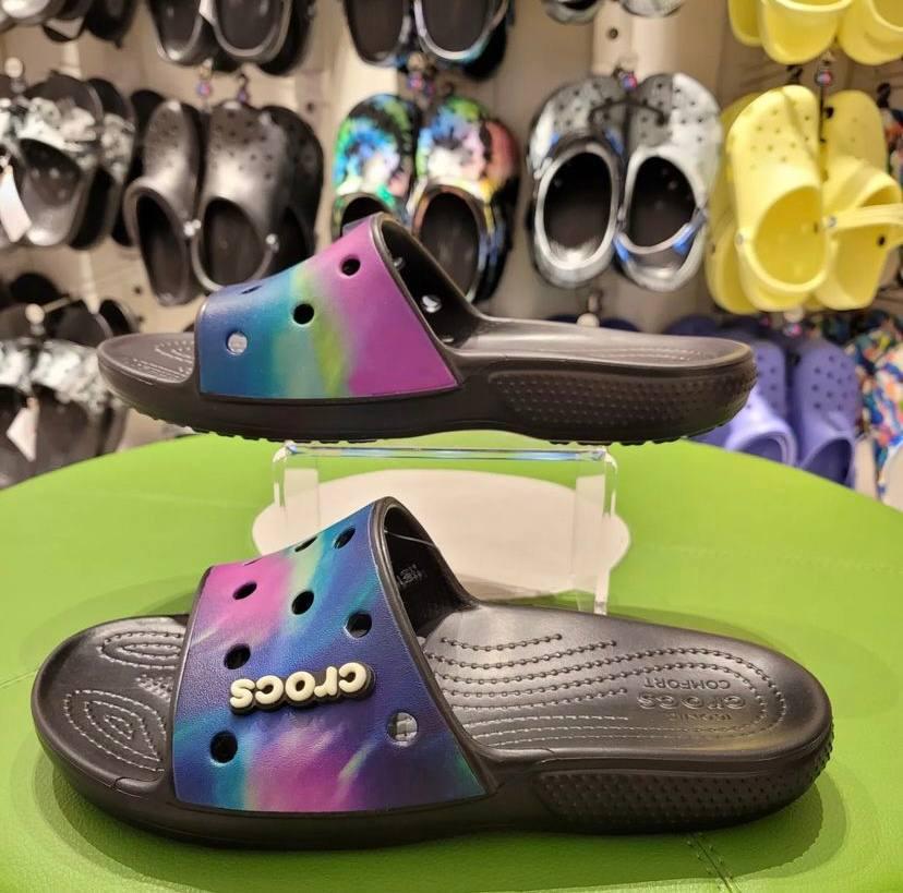 Шльопанці чоловічі утеплені Crocs Classic Slide Out of This World р. 45-46 Чорний (8558) - фото 3