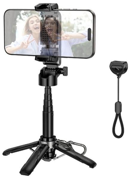 Селфи-монопод Hoco K27 Magic Portable Mini Live Broadcast Stand Black