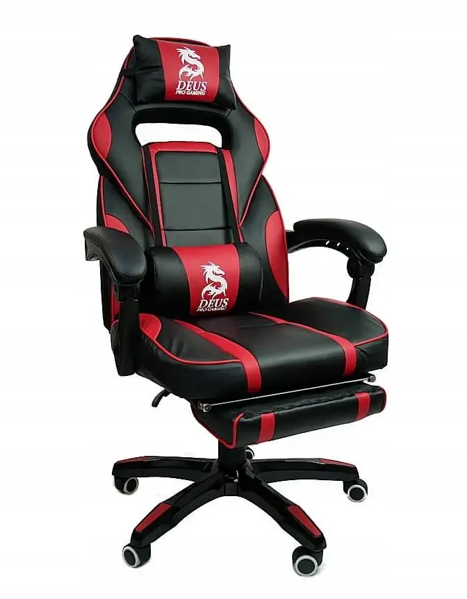Игровое кресло Deus Large экокожа Красный (DEUS_LARGE_RED_2)