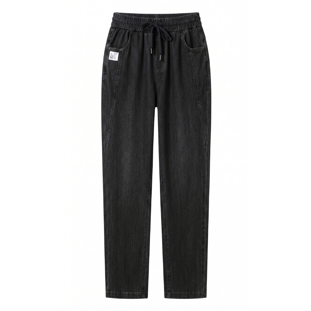 Джинсы женские TeresPants стрейчевые на резинке L-XL Черный (3373)