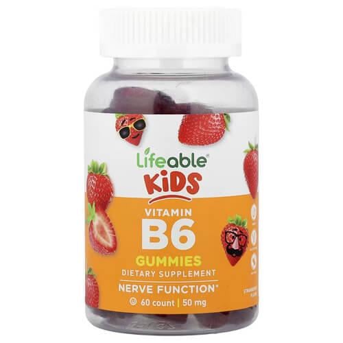 Пиридоксин B-6 Lifeable Kids Vitamin B6 50 мг 60 Gummies (LFB-73106)