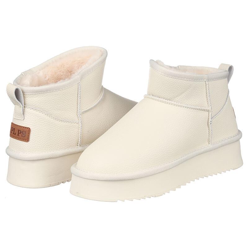 Угги женские PLPS 5854-21 кожаные р. 38 Бежевый (80006)