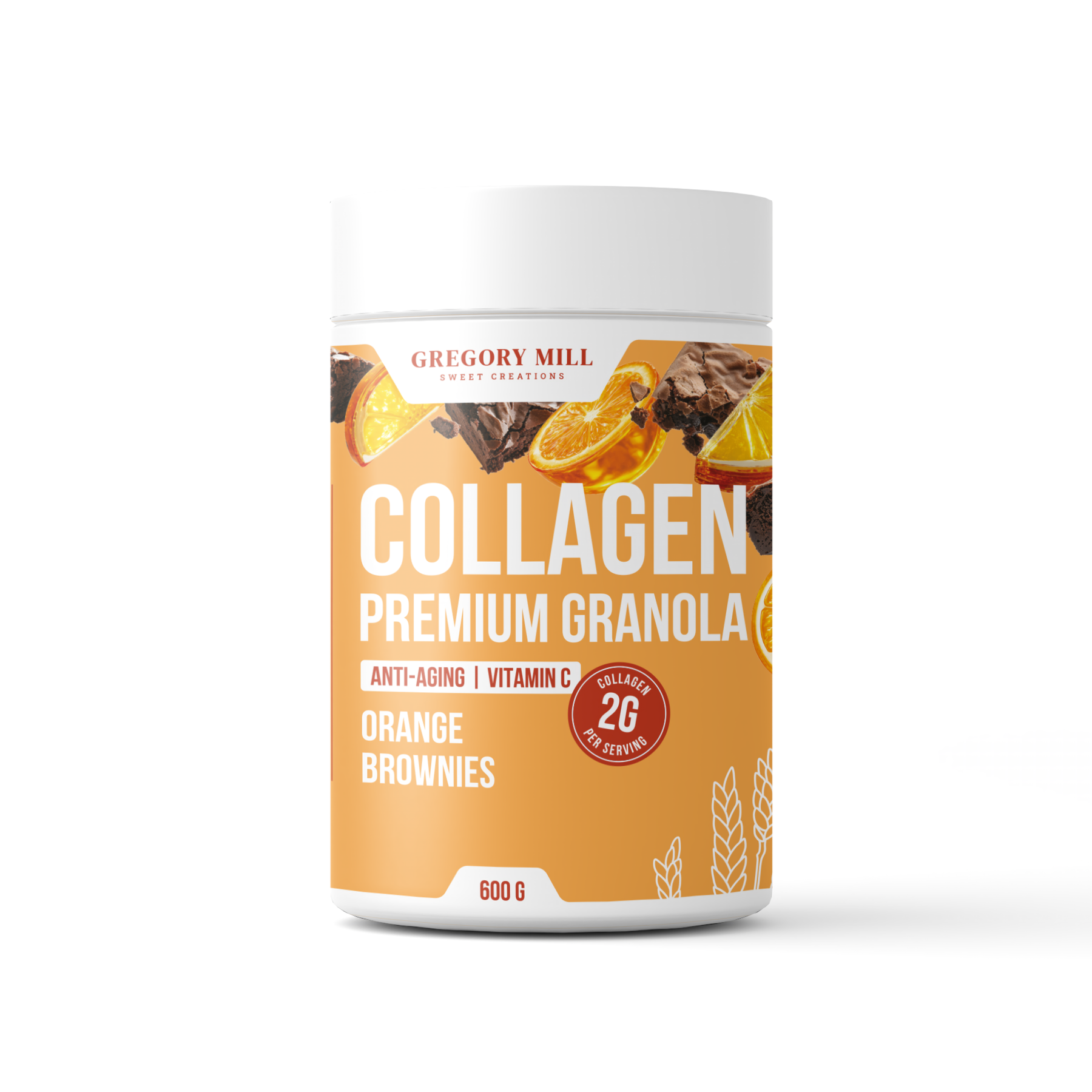 Гранола з колагеном Gregory Mill Orange Brownies Collagen Premium Granola 600 г (GM-01-16)
