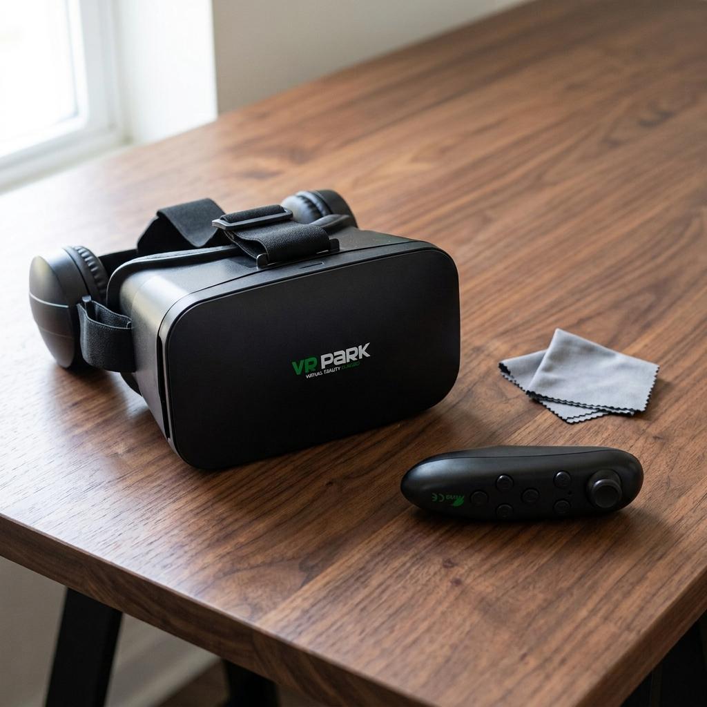 Очки шлем виртуальной реальности для смартфона 4-6.7" VR BOX VRPARK 6769 с наушниками и пультом дистанционного управления Черный (52830) Очки шлем виртуальной реальности для смартфона 4-6.7" VR BOX VRPARK 6769 с наушниками и пультом дистанционного управления Черный (52830)