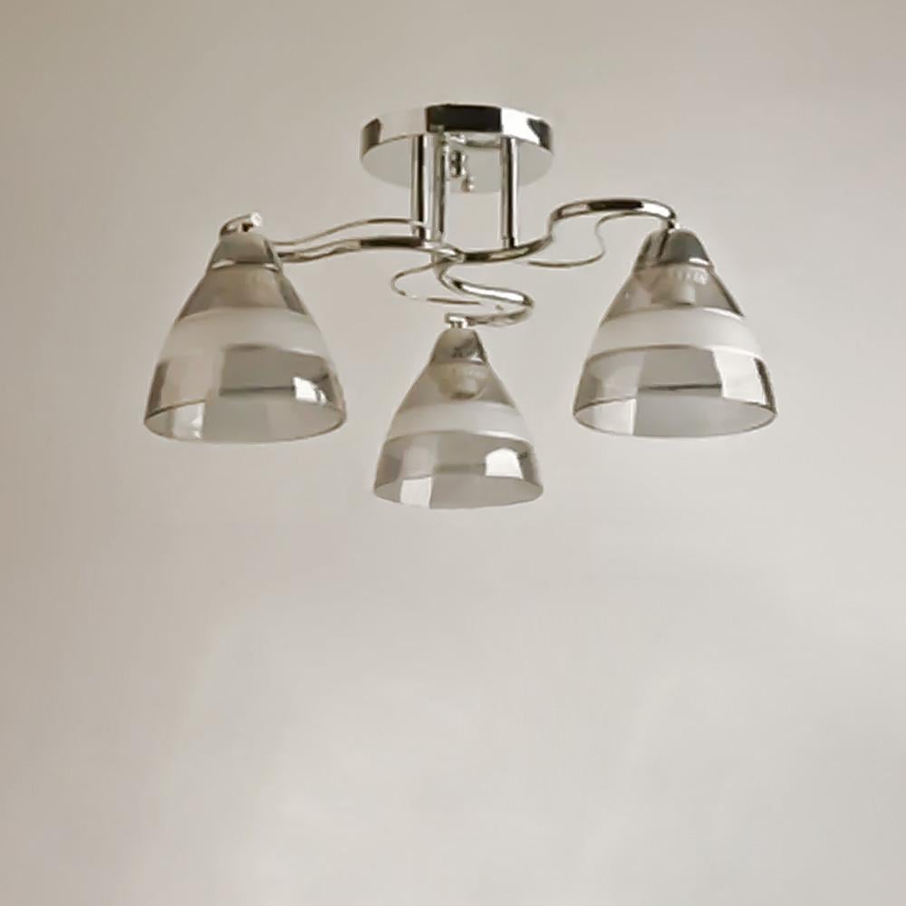 Люстра потолочная Light House SH-19183/3 CR 470х470х230 мм E27х3 Хром/Серый (78223)