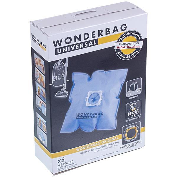 Набор мешков 5 шт. Wonderbag Classic/адаптер для пылесоса Rowenta WB406140 (00000010686)