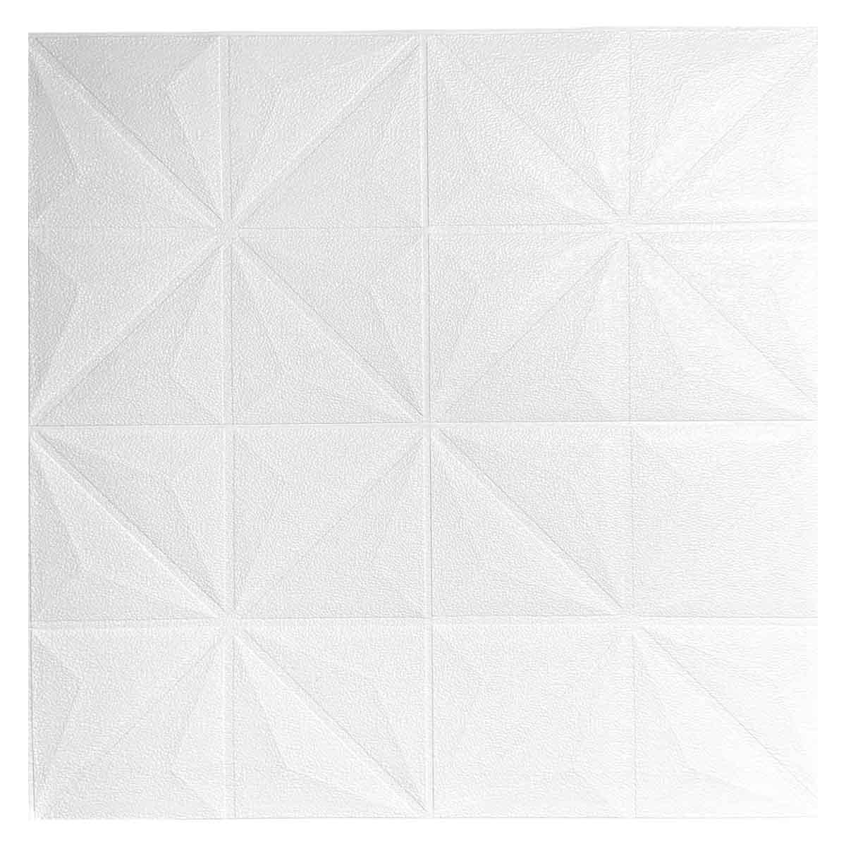 Самоклеющаяся декоративная 3D панель Мираж 700x700x3 мм Белый (1006)