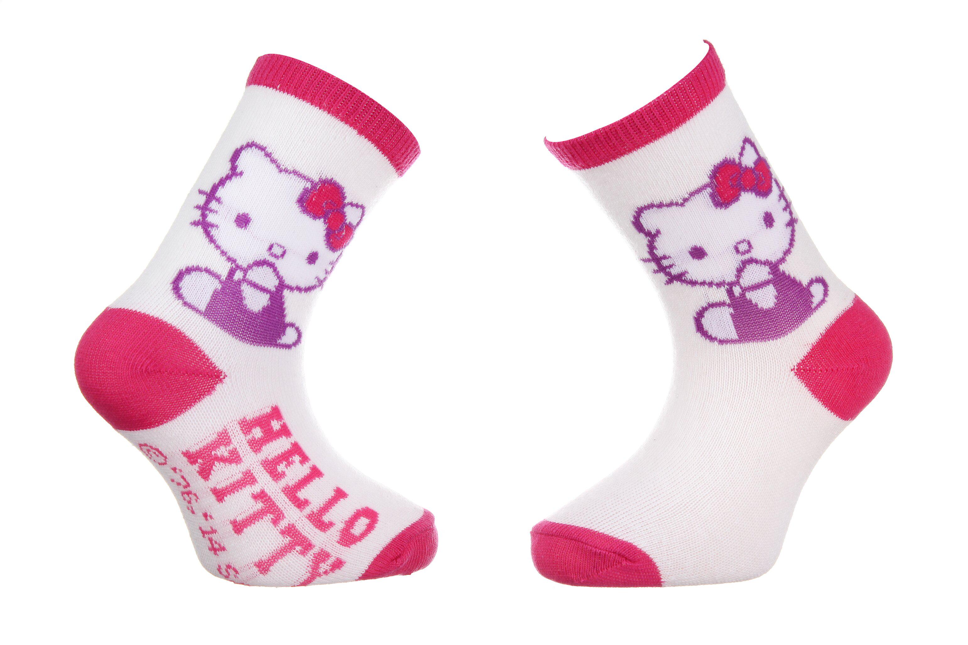 Носки Hello Kitty Dimensional Pose р. 19-22 White/Magenta (32770-1)