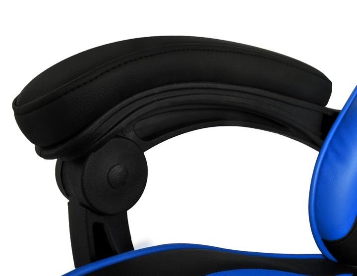 Кресло геймерское с подставкой для ног MALATEC Dunmoon 8978 BLUE (mx9348) - фото 5 Кресло геймерское с подставкой для ног MALATEC Dunmoon 8978 BLUE (mx9348) - фото 5