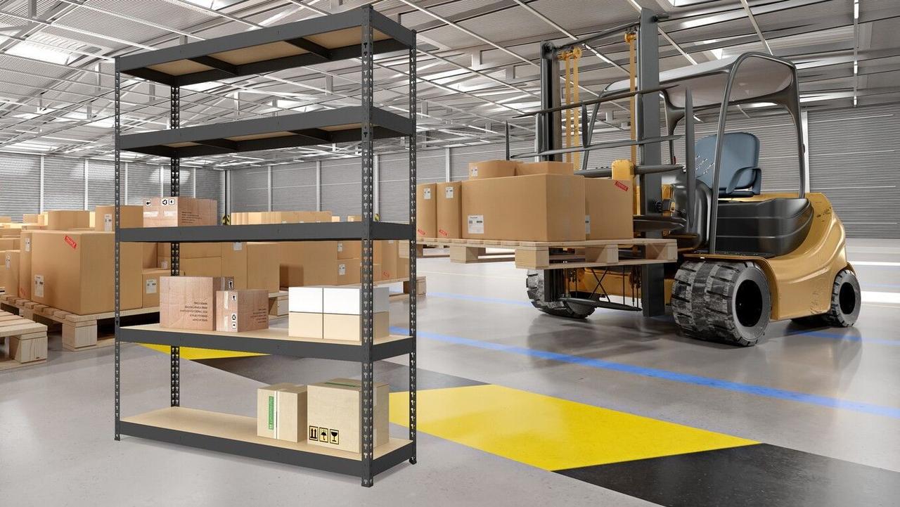 Стелаж Меткас Титан КД 300 кг/полицю 5 полиць ДСП металевий 2160x1200x500 мм (2640911508) - фото 2 Стелаж Меткас Титан КД 300 кг/полицю 5 полиць ДСП металевий 2160x1200x500 мм (2640911508) - фото 2