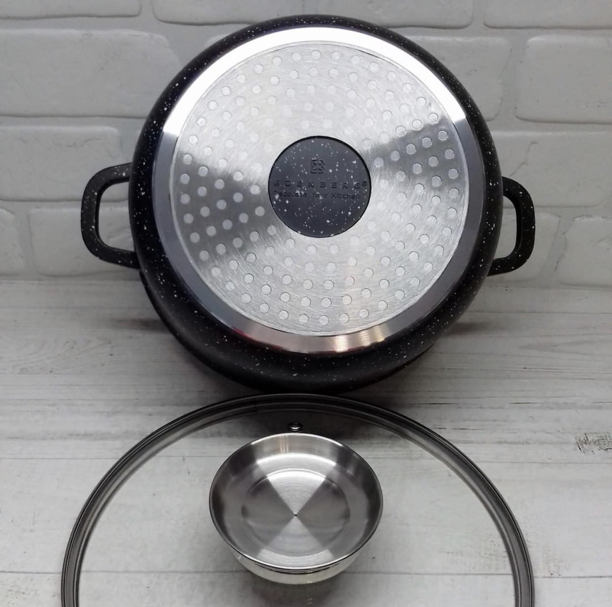 Набір каструль із мармуровим антипригарним покриттям Edenberg EB-3990 12 пр. - фото 9 Набір каструль із мармуровим антипригарним покриттям Edenberg EB-3990 12 пр. - фото 9