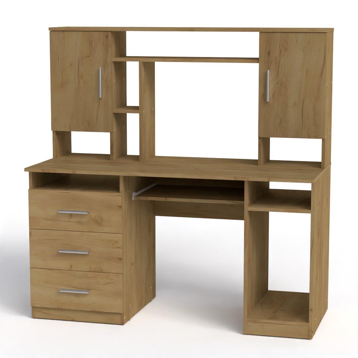 Стол компьютерный Компанит Менеджер 140х59,8х142,2 см Ольха (26719822) - фото 1 Стол компьютерный Компанит Менеджер 140х59,8х142,2 см Ольха (26719822) - фото 1
