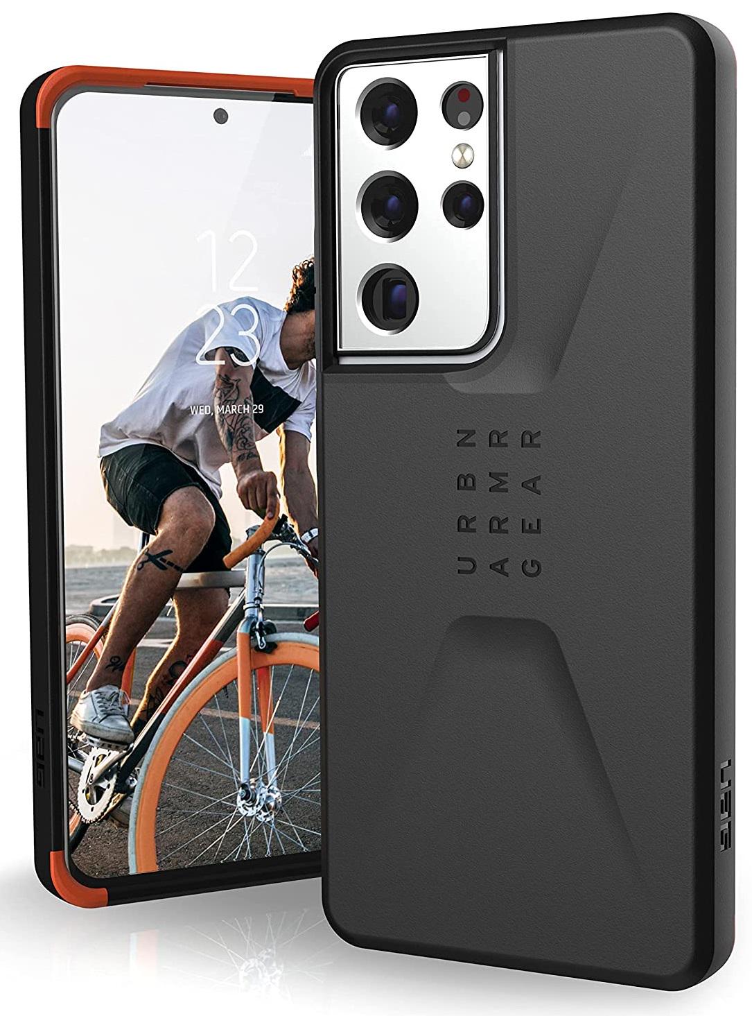 Чехол милитари противоударный UAG Civilian (21283D114040) для Samsung Galaxy S21 Ultra (6.9") Black