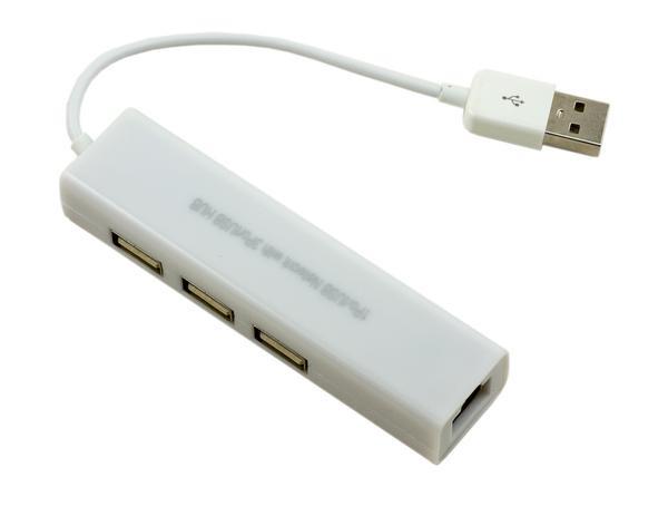 Мережева карта USB to LAN RJ45 10/100 Мбіт/с + HUB 3 USB - фото 2