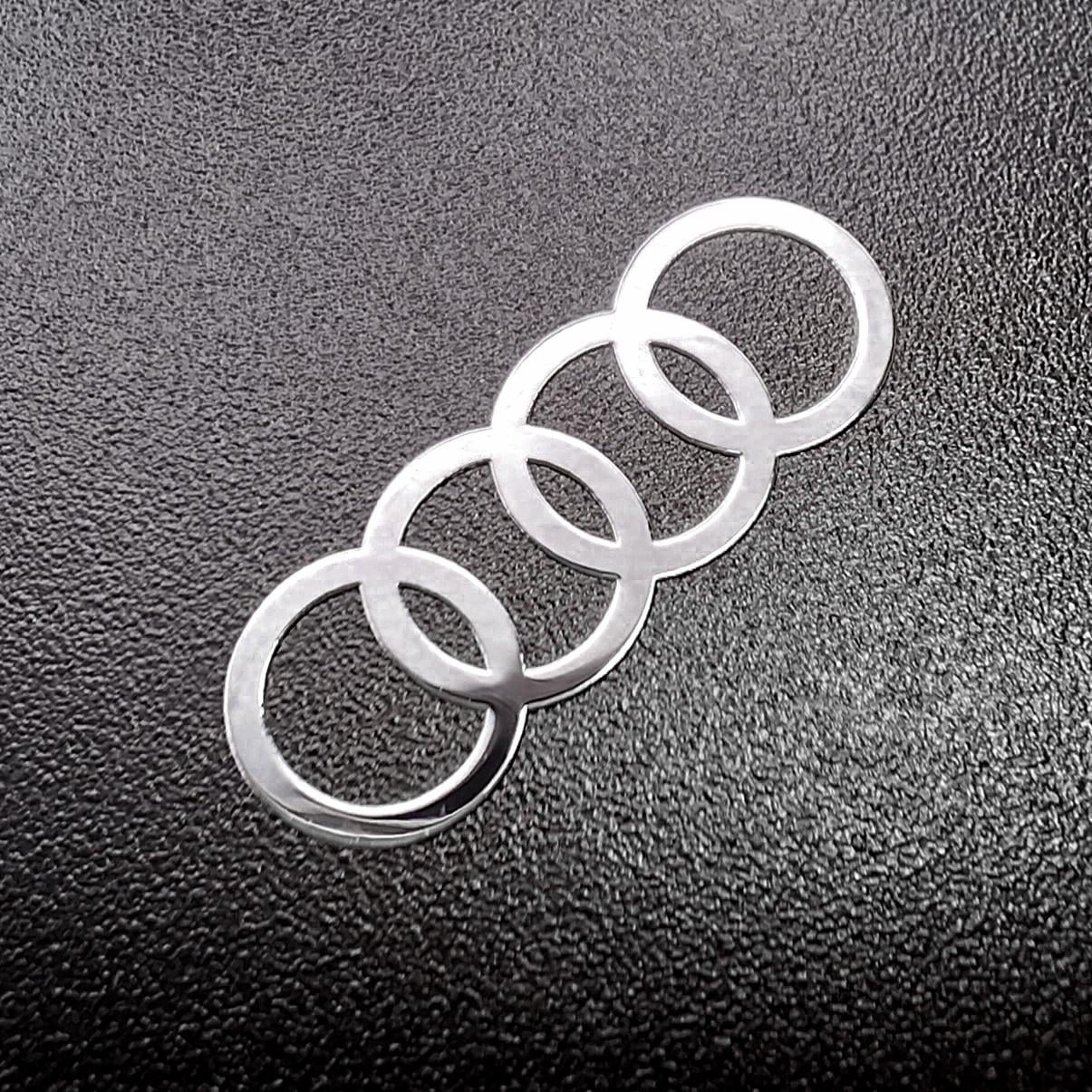 Эмблема Audi в салон авто 2х1 см Хром глянцевый (2957798739)