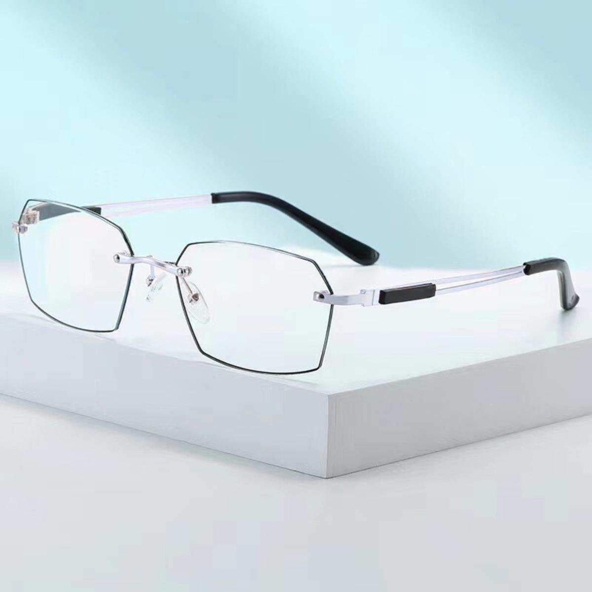 Фотохромні окуляри PhotoGlas для читання з блокуванням синього світла/діоптрія +2,0 оправа Сріблястий (2383) - фото 2 Фотохромні окуляри PhotoGlas для читання з блокуванням синього світла/діоптрія +2,0 оправа Сріблястий (2383) - фото 2