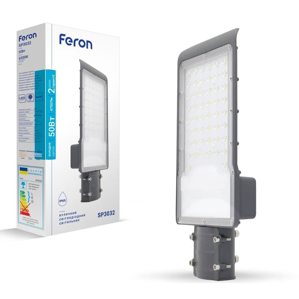 Консольный светильник светодиодный Feron SP3032 50W 4750Lm 6500K Серый (15339)
