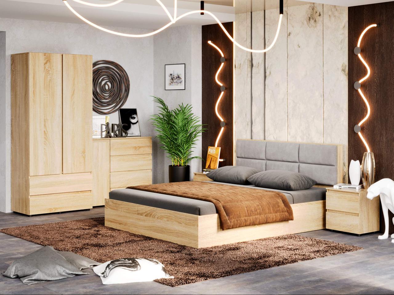 Спальня Эверест Лайт-3 Дуб сонома (ЕВ20817.03)