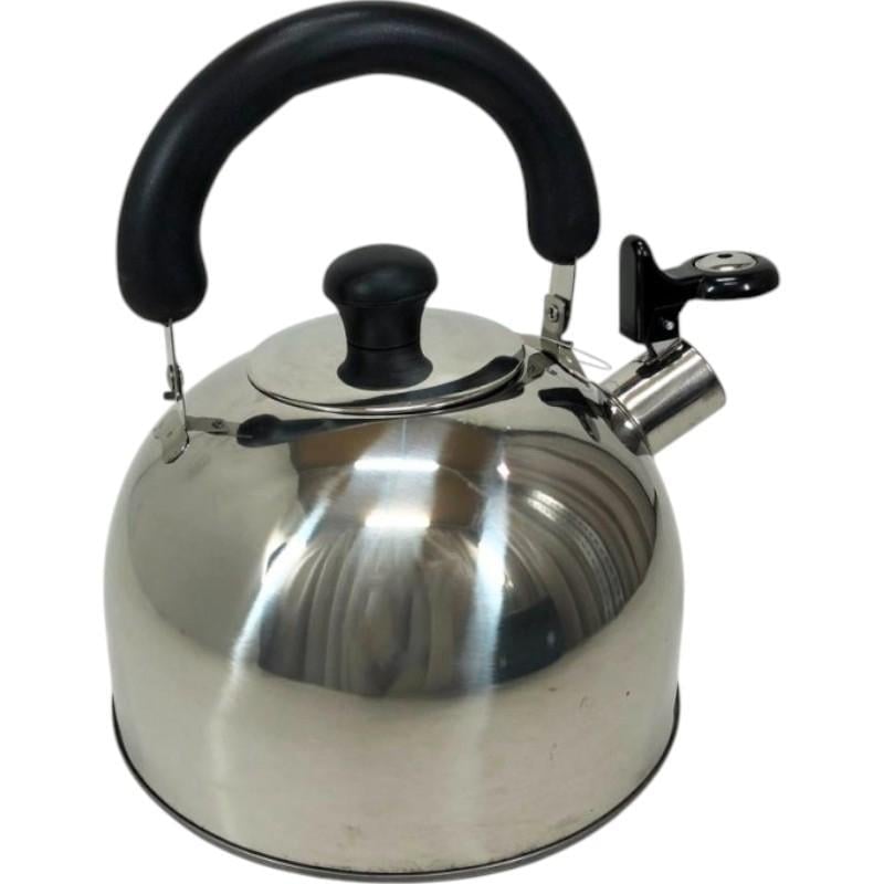 Чайник Rainberg RB-626 нержавеющая сталь со свистком 3 л Серый (26202621)