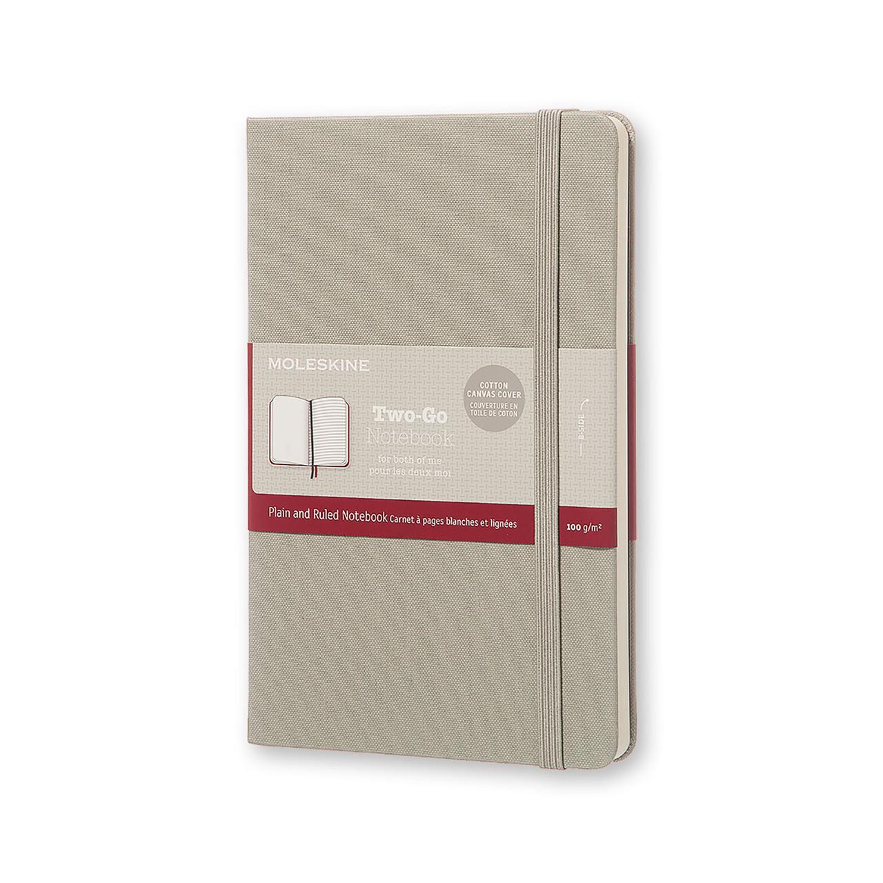 Блокнот Moleskine Limited Two-Go средний 144 страницы серый в тканевой обложке 11,5х17,5 см (8055002851688)