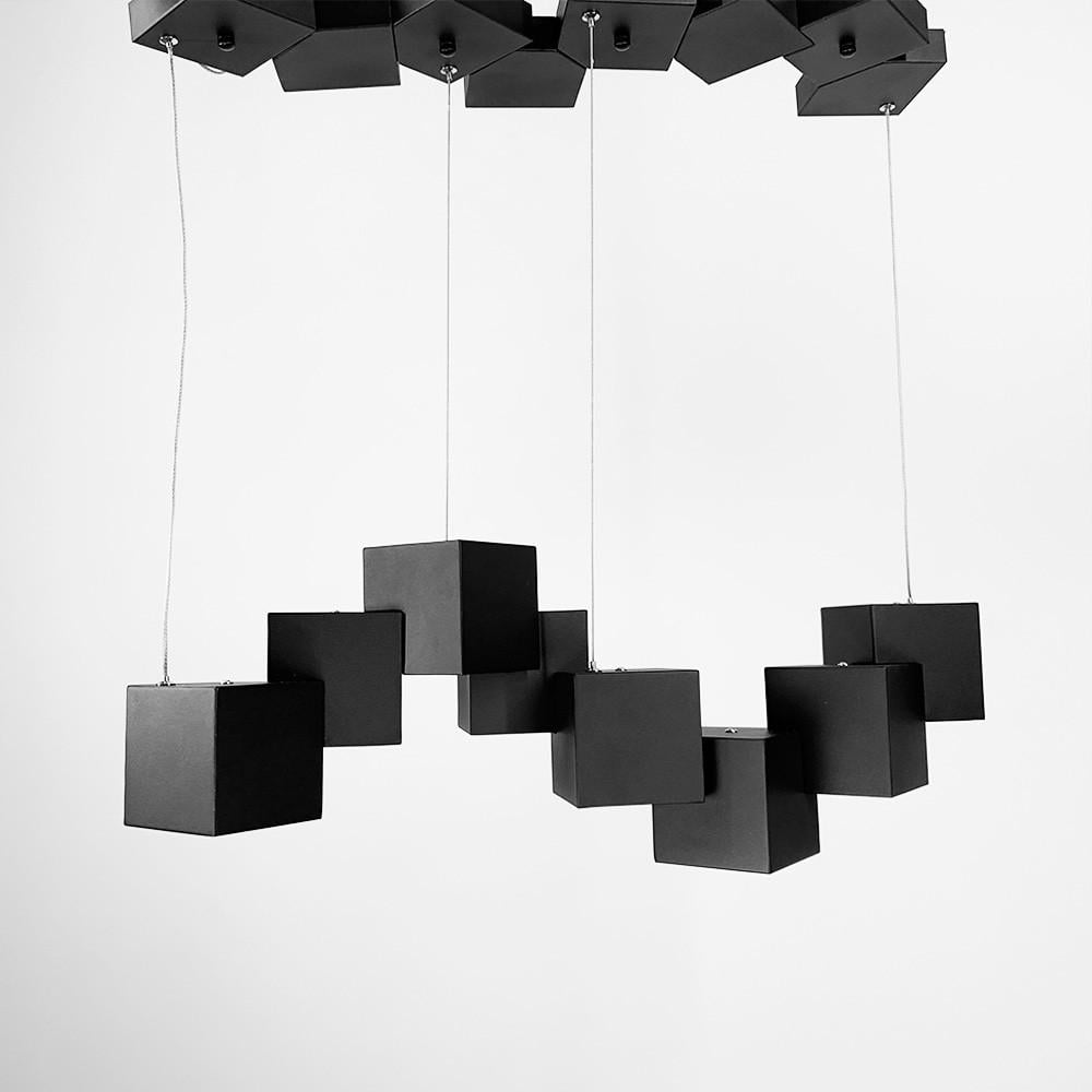 Люстра геометрическая Cube Черный (988/8 BK)