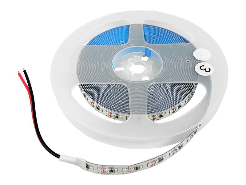Светодиодная лента SMD3014 204 LED 12 В 18 Вт/м 12-14lm IP20 1 м Холодный белый (7761)