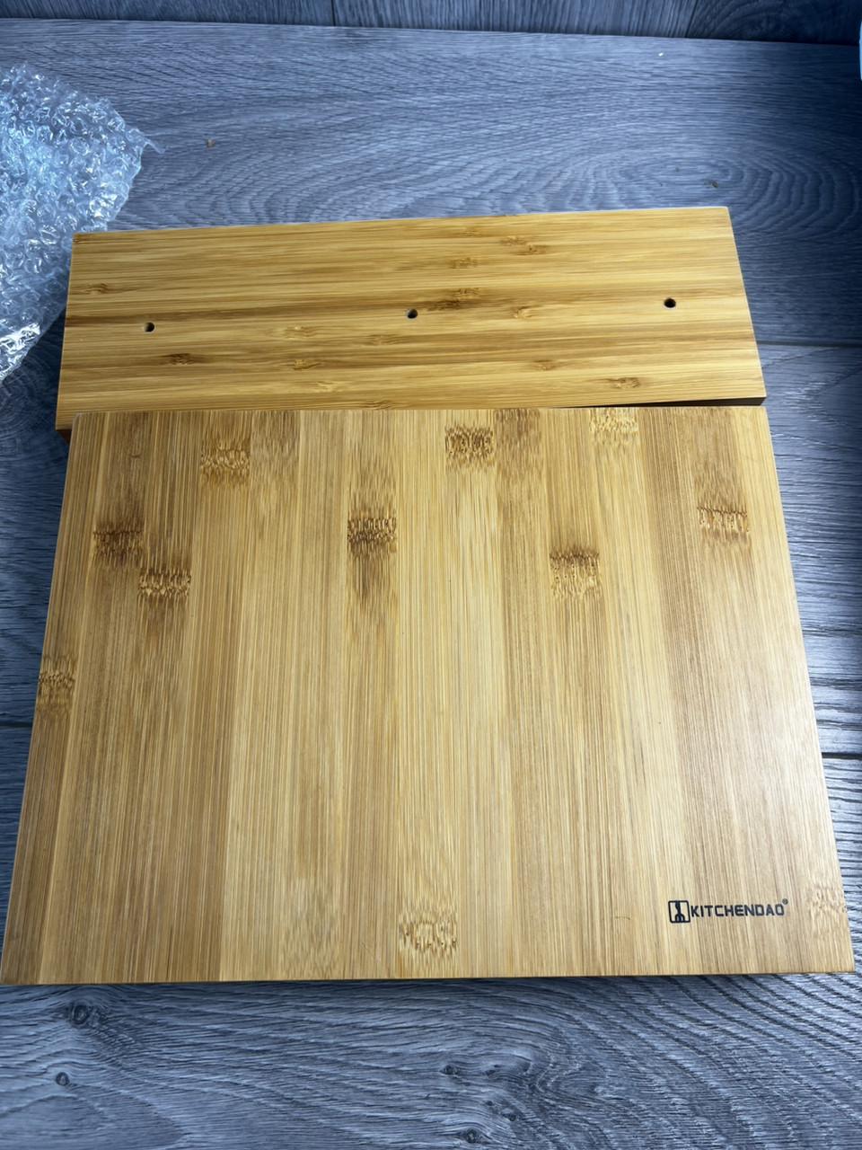 Блок для ножей магнитный KITCHENDAO из бамбука большой для кухни - фото 5 Блок для ножей магнитный KITCHENDAO из бамбука большой для кухни - фото 5