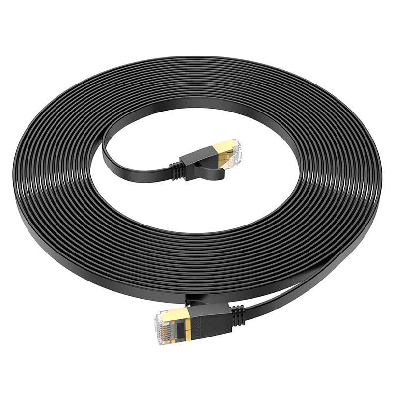 Патч-корд литий HOCO US07 FTP RJ45 Cat.6 10 м Чорний