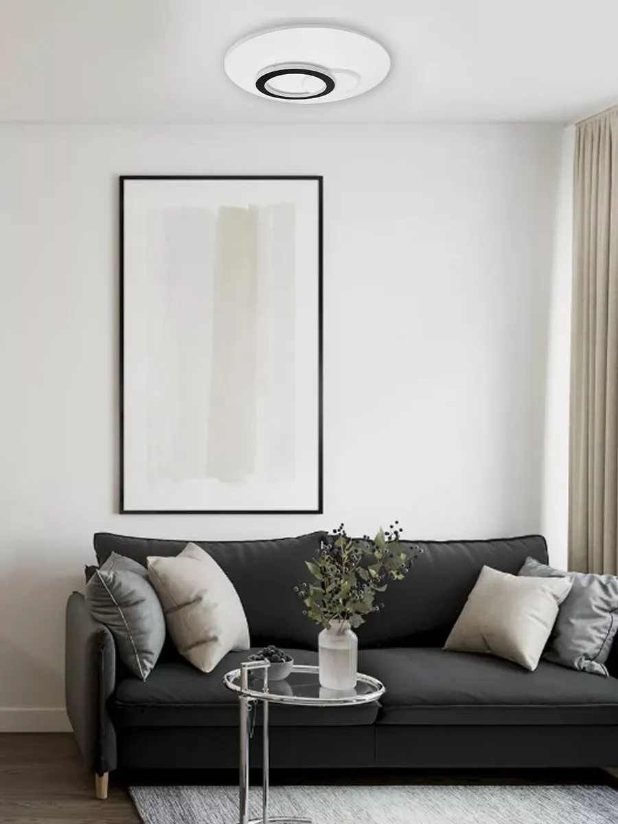 Люстра світлодіодна ESLLSE UNIVERSE 80W R 450x51 мм Білий (10403) - фото 6