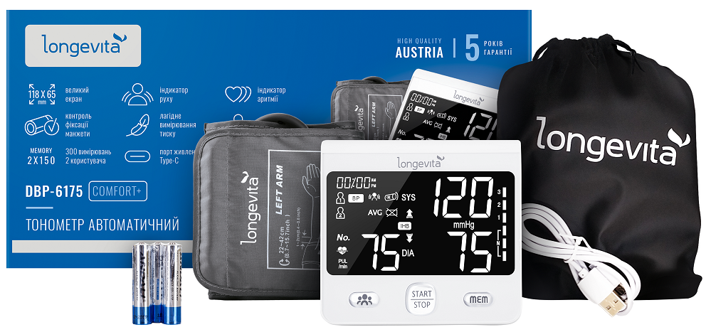 Измеритель давления автоматический Longevita DBP-6175 (UG-DBP-6175)