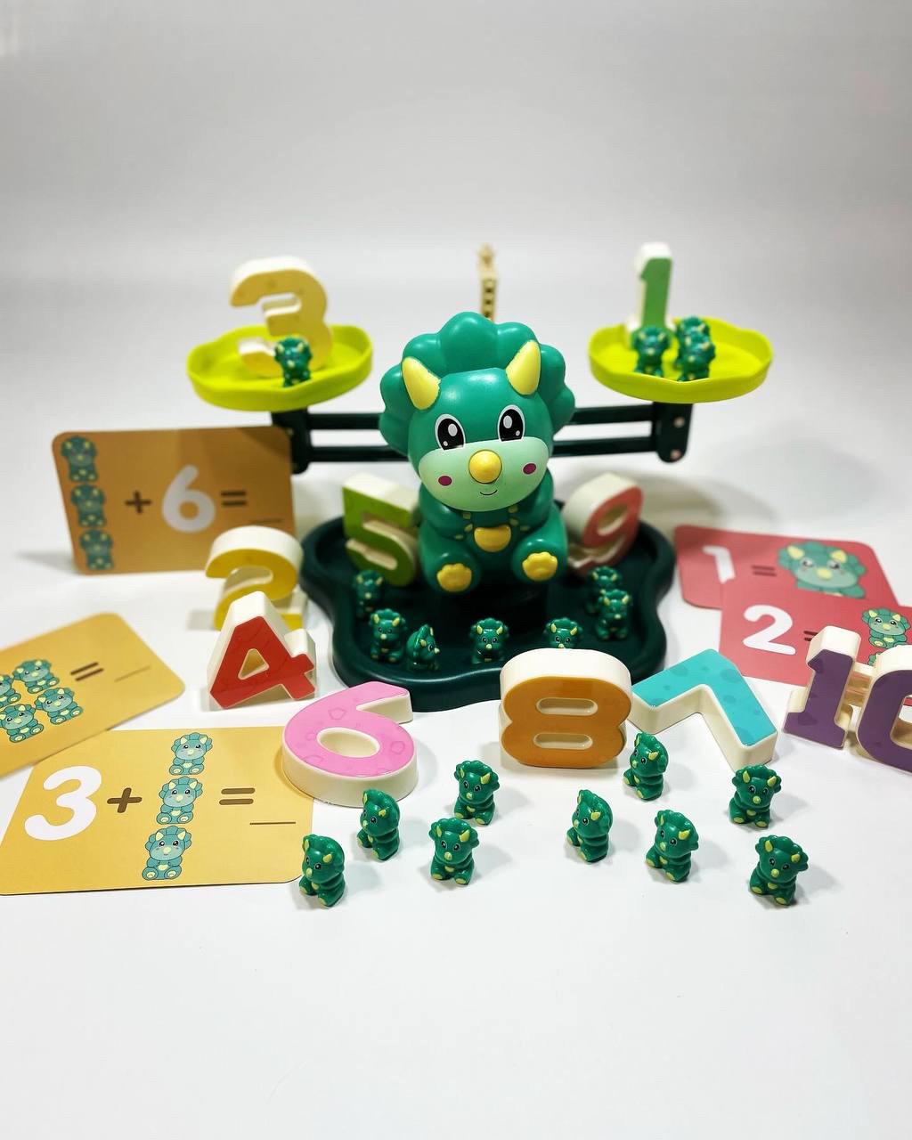 Балансир 4Fun Game Club Діно 27266 18/2 мелодії та звуки/30 карток/19 динозавриків/10 цифр