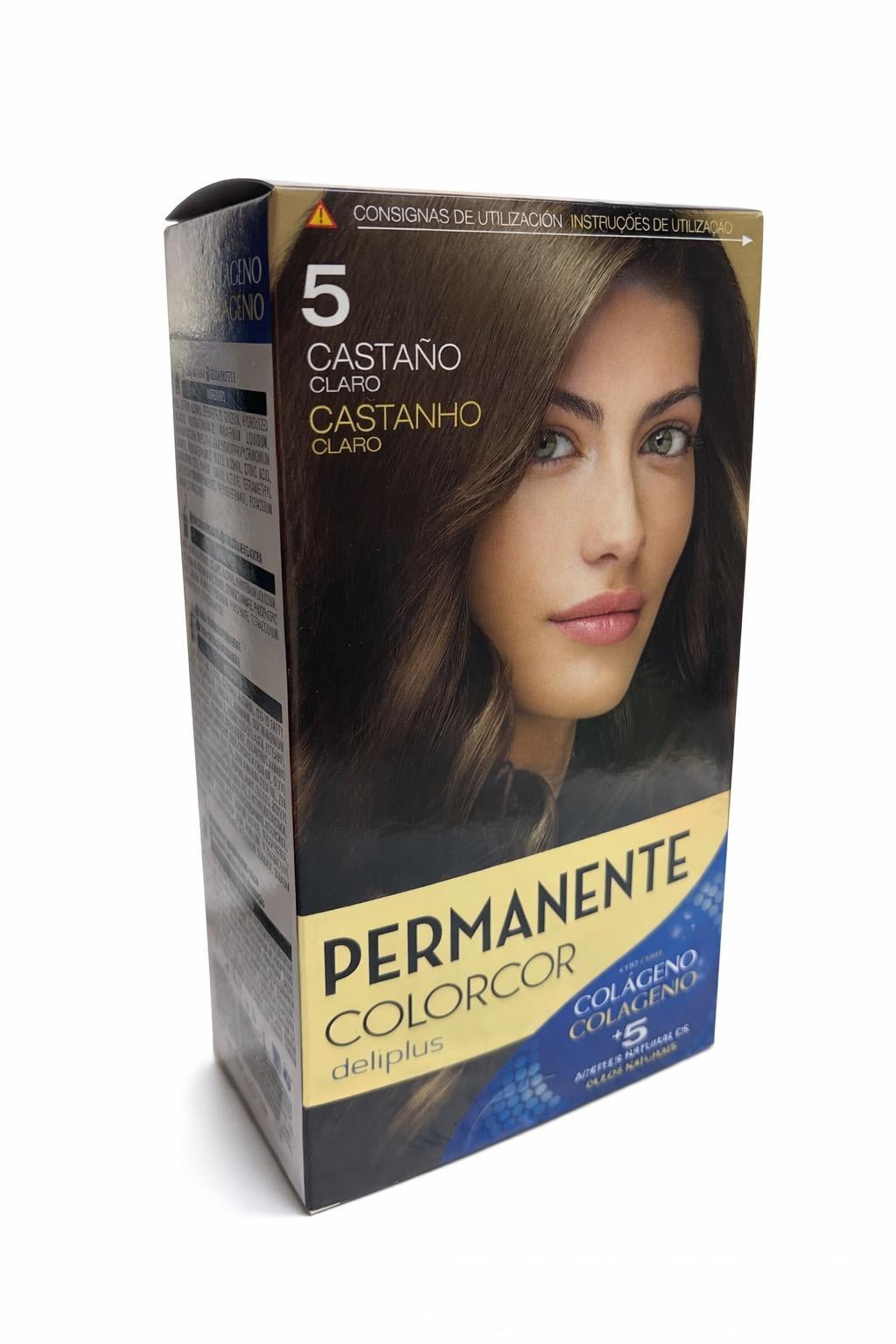 Краска для волос Deliplus Permanente Colorcor Castaño Oscuro 5 Светлый каштан