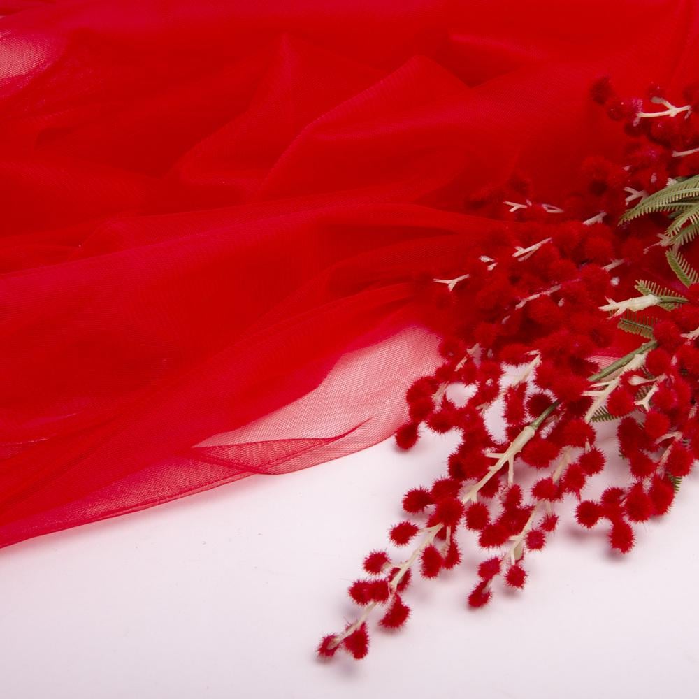 Ткань фатин V-H53 евро 3,0 м Красный (23693) - фото 2 Ткань фатин V-H53 евро 3,0 м Красный (23693) - фото 2