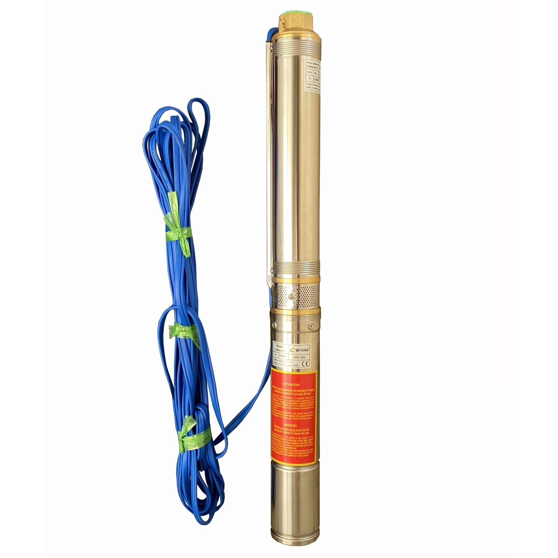 Скважинный насос Optima 3,5SDm2/9 0,37 кВт пульт/кабель 15 м 50 м (148002)