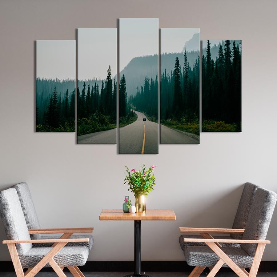 Картина природа Дорога в горном лесу 187x119 см (A1125-5)