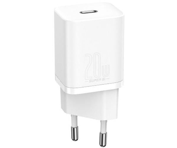 Устройство зарядное сетевое Baseus Super Si TZCCSUP-B02 1Type-C/Cable Type-C to Lightning 20W White